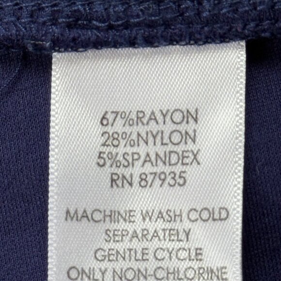 Lori Goldstein LOGO Women's Pull-on Stretch Blue Cropped Pants Plus Size 3X NWOT - Picture 6 of 10